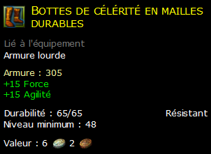 Bottes de célérité en mailles durables