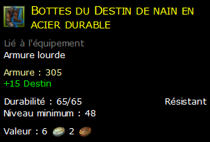 Bottes du Destin de nain en acier durable