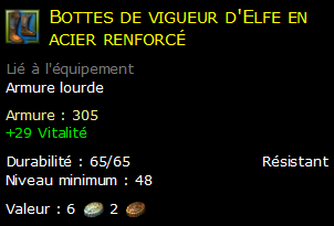 Bottes de vigueur d'Elfe en acier renforcé