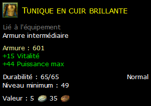 Tunique en cuir brillante