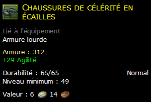 Chaussures de célérité en écailles