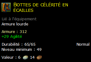 Bottes de célérité en écailles