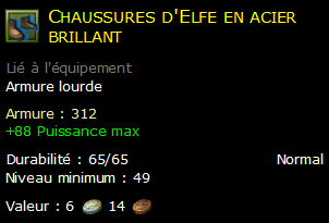 Chaussures d'Elfe en acier brillant