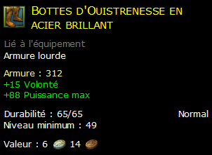 Bottes d'Ouistrenesse en acier brillant