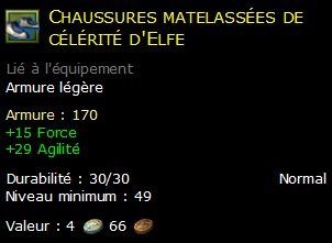 Chaussures matelassées de célérité d'Elfe