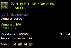 Gantelets de force en écailles