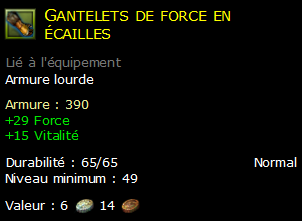 Gantelets de force en écailles