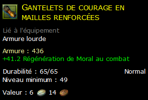 Gantelets de courage en mailles renforcées