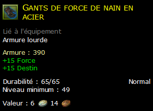 Gants de force de nain en acier