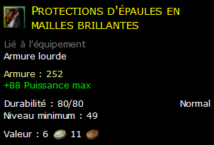 Protections d'épaules en mailles brillantes