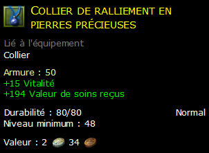 Collier de ralliement en pierres précieuses