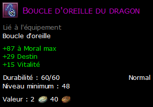 Boucle d'oreille du dragon