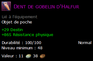 Dent de gobelin d'Halfur