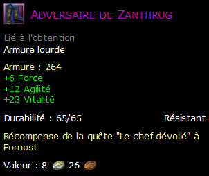 Adversaire de Zanthrug