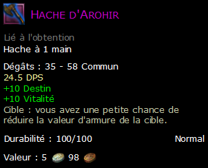 Hache d'Arohir