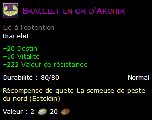 Bracelet en or d'Arohir