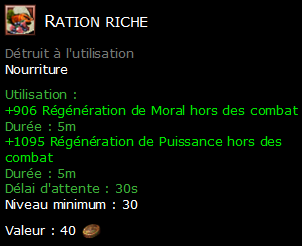 Ration riche