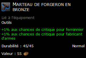 Marteau de forgeron en bronze