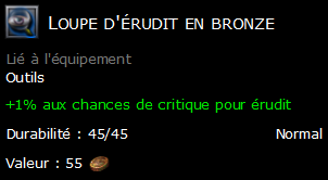 Loupe d'érudit en bronze