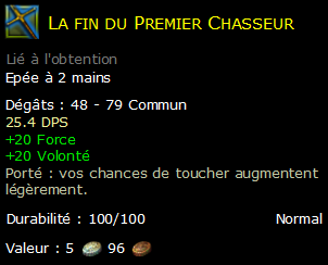 La fin du Premier Chasseur