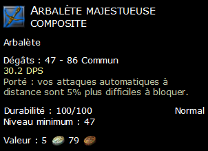 Arbalète majestueuse composite