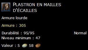 Plastron en mailles d'écailles