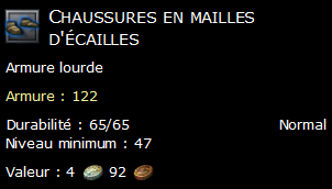 Chaussures en mailles d'écailles