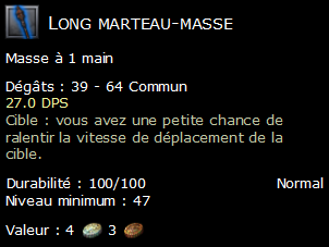 Long marteau-masse