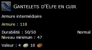 Gantelets d'Elfe en cuir