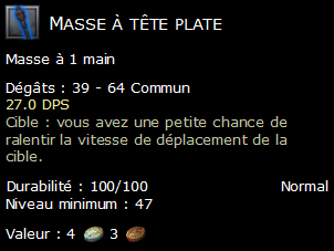 Masse à tête plate