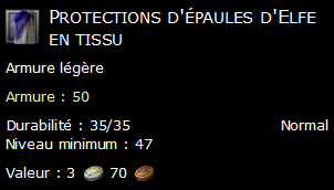 Protections d'épaules d'Elfe en tissu