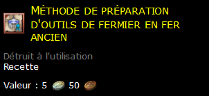 Méthode de préparation d'outils de fermier en fer ancien