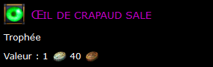 Œil de crapaud sale