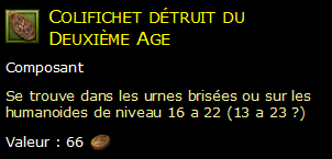 Colifichet détruit du Deuxième Age