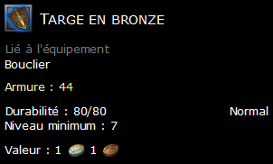 Targe en bronze