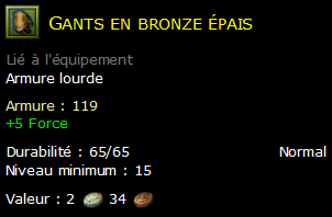 Gants en bronze épais