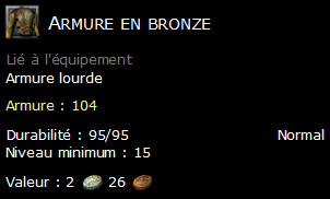 Armure en bronze