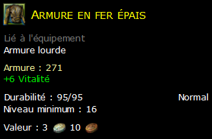 Armure en fer épais