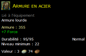 Armure en acier