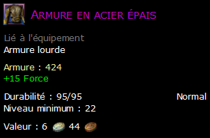 Armure en acier épais