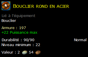 Bouclier rond en acier