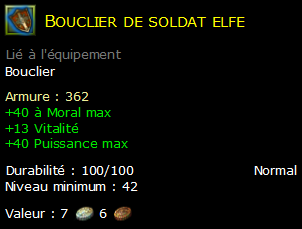 Bouclier de soldat elfe