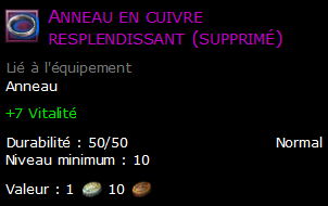 Anneau en cuivre resplendissant (supprimé)