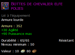 Bottes de chevalier elfe polies