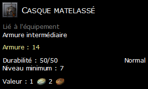 Casque matelassé