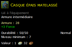 Casque épais matelassé