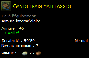 Gants épais matelassés