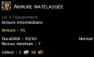 Armure matelassée