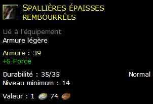 Spallières épaisses rembourrées