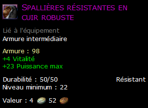 Spallières résistantes en cuir robuste